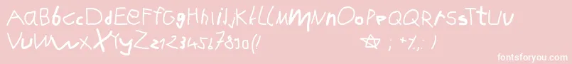 Karlasabcstart Font – White Fonts on Pink Background