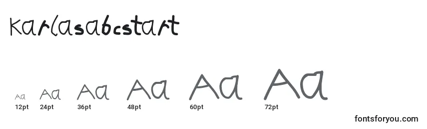 Размеры шрифта Karlasabcstart