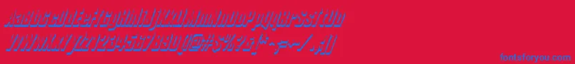 Composhadow Font – Blue Fonts on Red Background