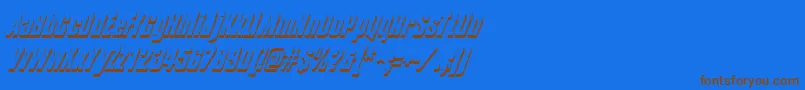 Czcionka Composhadow – brązowe czcionki na niebieskim tle