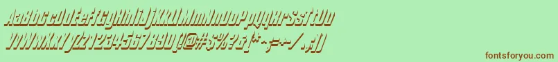 Composhadowフォントについての詳細 フォントComposhadow – 緑の背景に茶色のフォント