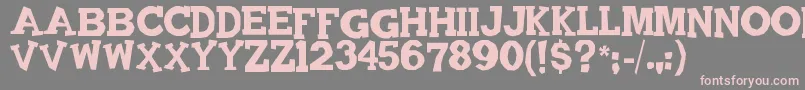 Quadrophonic Font – Pink Fonts on Gray Background