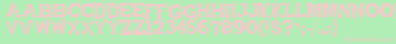 Quadrophonic Font – Pink Fonts on Green Background