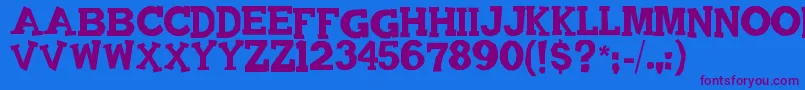 Saiba mais sobre a fonte Quadrophonic Fonte Quadrophonic – fontes roxas em um fundo azul