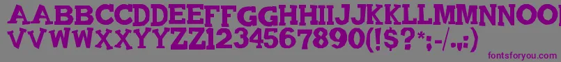 Quadrophonic Font – Purple Fonts on Gray Background