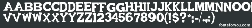 Quadrophonic Font – White Fonts on Black Background