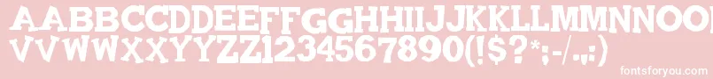 Quadrophonic Font – White Fonts on Pink Background