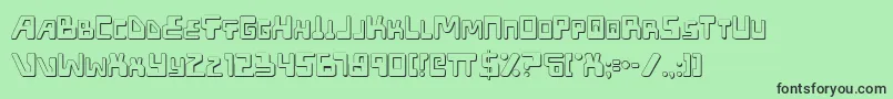 XpedShadow Font – Black Fonts on Green Background