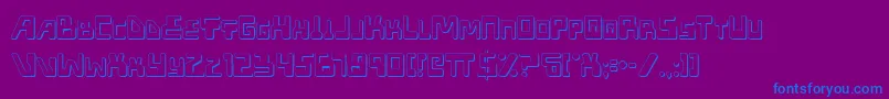 XpedShadow Font – Blue Fonts on Purple Background