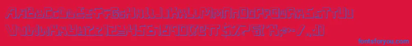 XpedShadow Font – Blue Fonts on Red Background