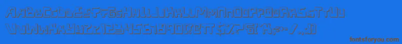 XpedShadow Font – Brown Fonts on Blue Background