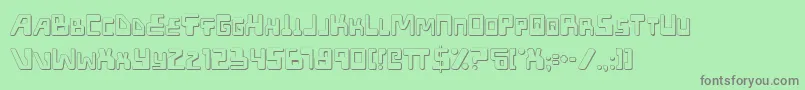 XpedShadow Font – Gray Fonts on Green Background