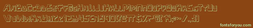 XpedShadow-Schriftart – Grüne Schriften auf braunem Hintergrund