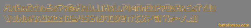 XpedShadow Font – Orange Fonts on Gray Background