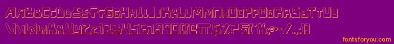 XpedShadow Font – Orange Fonts on Purple Background