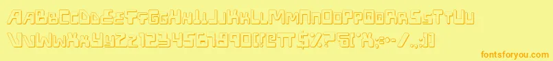 XpedShadow Font – Orange Fonts on Yellow Background