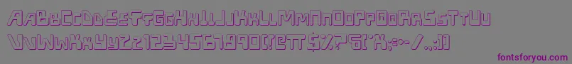 Czcionka XpedShadow – fioletowe czcionki na szarym tle