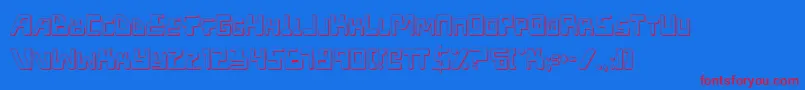 XpedShadow Font – Red Fonts on Blue Background