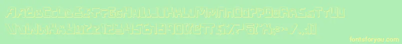 XpedShadow Font – Yellow Fonts on Green Background