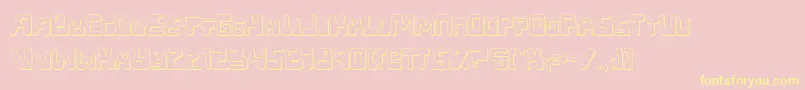 XpedShadow-Schriftart – Gelbe Schriften auf rosa Hintergrund