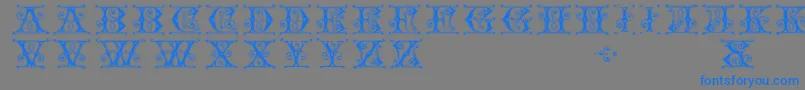 Gingerbread Font – Blue Fonts on Gray Background