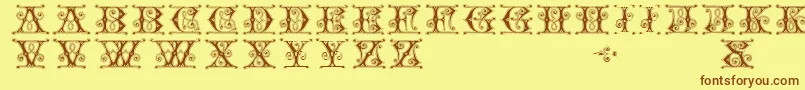 Gingerbread Font – Brown Fonts on Yellow Background