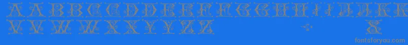 Gingerbread Font – Gray Fonts on Blue Background