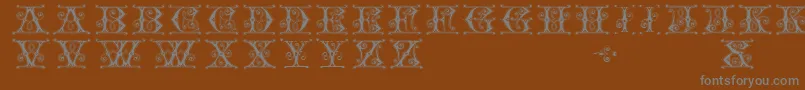 Gingerbread-Schriftart – Graue Schriften auf braunem Hintergrund