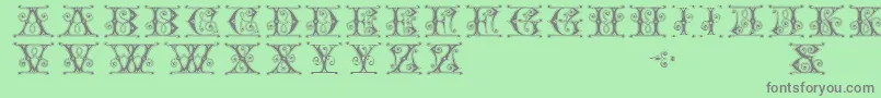 Gingerbread Font – Gray Fonts on Green Background