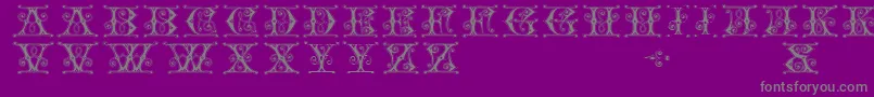 フォントGingerbread – 紫の背景に灰色の文字