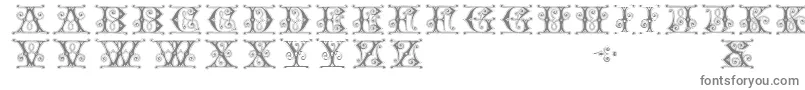 Gingerbread-fontti – harmaat kirjasimet valkoisella taustalla