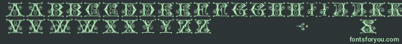 Gingerbread Font – Green Fonts on Black Background