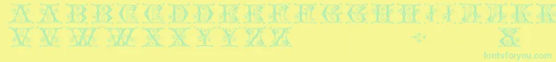 Gingerbread Font – Green Fonts on Yellow Background