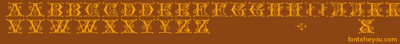 Gingerbread Font – Orange Fonts on Brown Background