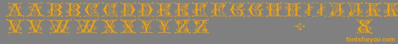 Gingerbread Font – Orange Fonts on Gray Background