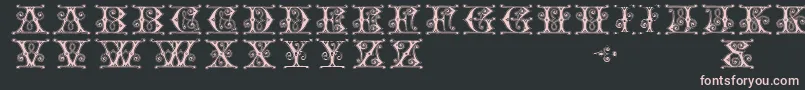 Gingerbread Font – Pink Fonts on Black Background