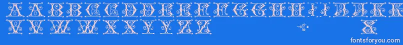 Gingerbread Font – Pink Fonts on Blue Background