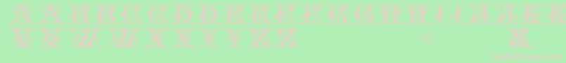 Gingerbread Font – Pink Fonts on Green Background
