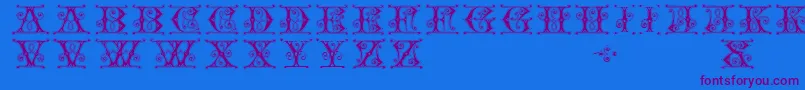 Шрифт Gingerbread – фиолетовые шрифты на синем фоне