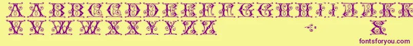 Gingerbread Font – Purple Fonts on Yellow Background