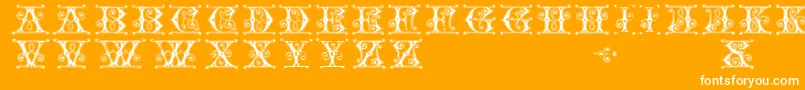Gingerbread Font – White Fonts on Orange Background