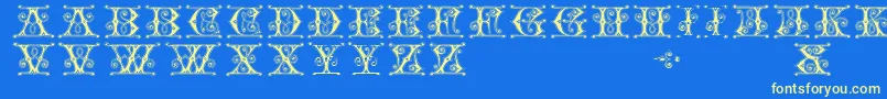 Gingerbread Font – Yellow Fonts on Blue Background