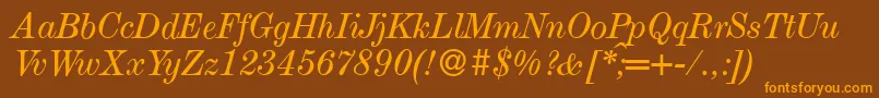 ModestoItalic Font – Orange Fonts on Brown Background