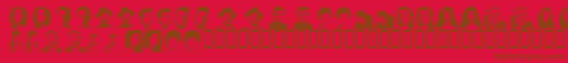 CelebFaces Font – Brown Fonts on Red Background