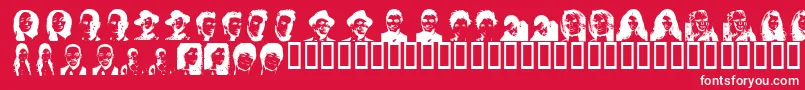 CelebFaces Font – White Fonts on Red Background