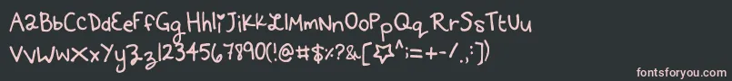 Kittyspoon Font – Pink Fonts on Black Background