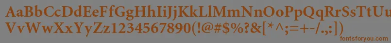 MiniaturecBold Font – Brown Fonts on Gray Background