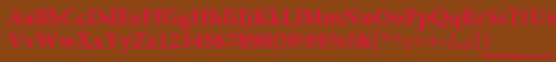 MiniaturecBold Font – Red Fonts on Brown Background