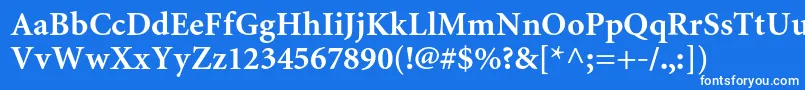 MiniaturecBold Font – White Fonts on Blue Background