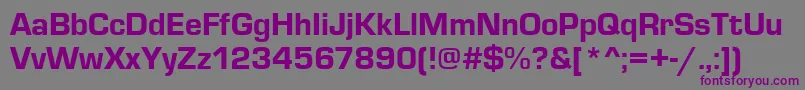 Eurostilethea Font – Purple Fonts on Gray Background